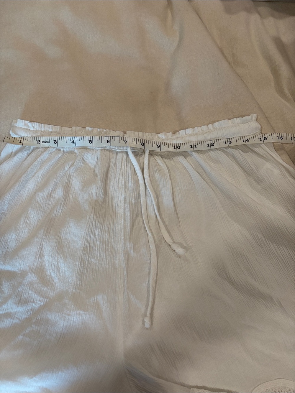 Aerie White High Waist Lace Trim Shorts - Picture 6 of 8